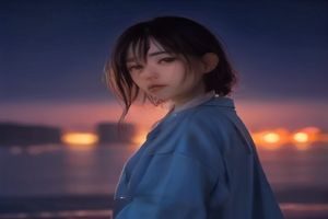 2026年韩国爱情剧封面，首尔城市夜景，男女主角剪影，浪漫氛围